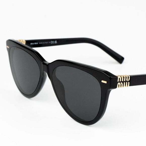 NEW Miu Miu MU12ZS 16K5S0 Black Grey Phantos Unisex Sunglasses 0MU 12ZS main image 4